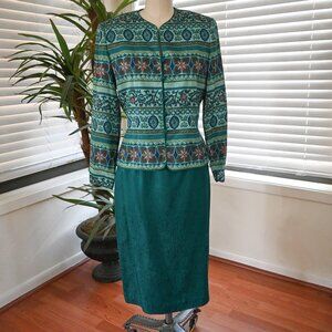 Papel Two Piece Silk Career  Suit